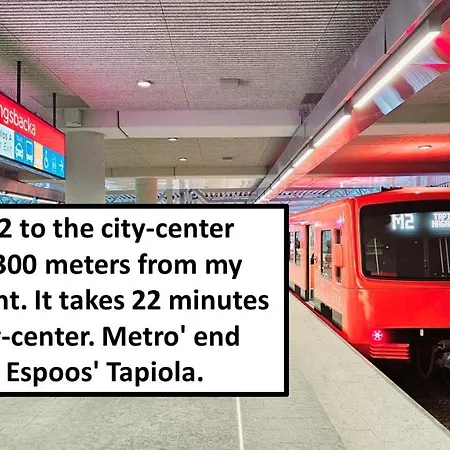 Floor 51m2, Balcony, 150 M Wifi, Air Cooling, Own Parking Place, 300m Metro Helsinki