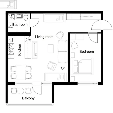 Floor 51m2, Balcony, 150 M Wifi, Air Cooling, Own Parking Place, 300m Metro דירה